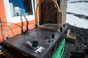 The weigh bridge is set up and tested at the hut. The whole system is allowed to reach ambient temperature while final programming can be done in the comfort of the hut.