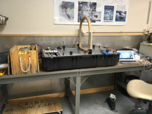 My lab setup at McMurdo's Crary Lab. Setup and test in a nice environment.